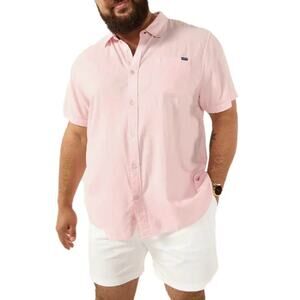 NEW CHUBBIES Men's The Pinky Winky Slub Poplin Friday Button-Up Shirt Size M
